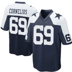 Men's Ajani Cornelius Dallas Cowboys No.69 Game Throwback Jersey - Navy Blue