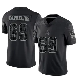 Men's Ajani Cornelius Dallas Cowboys No.69 Limited Reflective Jersey - Black