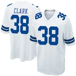 Men's Alijah Clark Dallas Cowboys No.38 Game Jersey - White