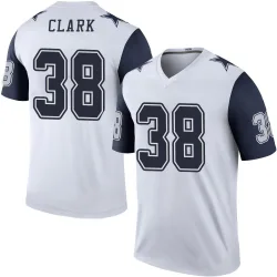 Men's Alijah Clark Dallas Cowboys No.38 Legend Color Rush Jersey - White