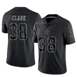 Men's Alijah Clark Dallas Cowboys No.38 Limited Reflective Jersey - Black