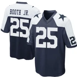 Men's Andrew Booth Jr. Dallas Cowboys No.25 Game Throwback Jersey - Navy Blue