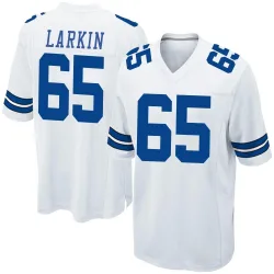 Men's Austin Larkin Dallas Cowboys No.65 Game Jersey - White
