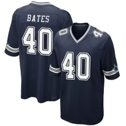 Men's Bill Bates Dallas Cowboys No.40 Game Team Color Jersey - Navy