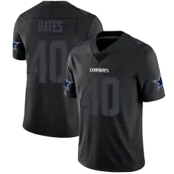 Men's Bill Bates Dallas Cowboys No.40 Limited Jersey - Black Impact