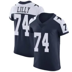 Men's Bob Lilly Dallas Cowboys No.74 Elite Alternate Vapor Untouchable Jersey - Navy