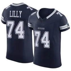 Men's Bob Lilly Dallas Cowboys No.74 Elite Vapor F.U.S.E. Jersey - Navy