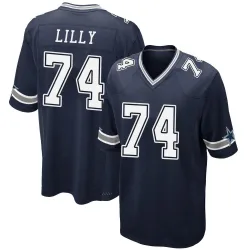 Men's Bob Lilly Dallas Cowboys No.74 Game Team Color Jersey - Navy