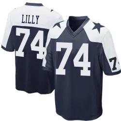 Men's Bob Lilly Dallas Cowboys No.74 Game Throwback Jersey - Navy Blue