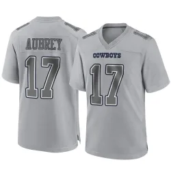 Men's Brandon Aubrey Dallas Cowboys No.17 Game Atmosphere Fashion Jersey - Gray