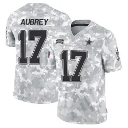 Men's Brandon Aubrey Dallas Cowboys No.17 Limited 2024 Salute to Service Jersey - Arctic Camo