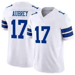 Men's Brandon Aubrey Dallas Cowboys No.17 Limited Vapor F.U.S.E. Jersey - White