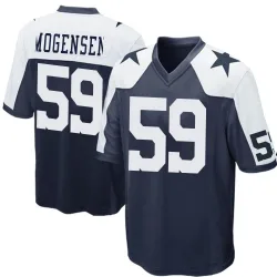 Men's Brock Mogensen Dallas Cowboys No.59 Game Throwback Jersey - Navy Blue