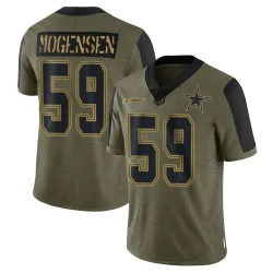 Men's Brock Mogensen Dallas Cowboys No.59 Limited 2021 Salute To Service Jersey - Olive