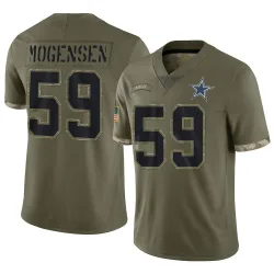 Men's Brock Mogensen Dallas Cowboys No.59 Limited 2022 Salute To Service Jersey - Olive