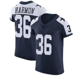 Men's Bruce Harmon Dallas Cowboys No.36 Elite Alternate Vapor Untouchable Jersey - Navy