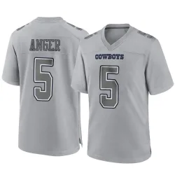 Men's Bryan Anger Dallas Cowboys No.5 Game Atmosphere Fashion Jersey - Gray