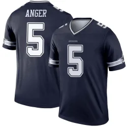 Men's Bryan Anger Dallas Cowboys No.5 Legend Jersey - Navy