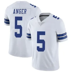 Men's Bryan Anger Dallas Cowboys No.5 Limited Vapor Untouchable Jersey - White