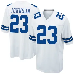 Men's Buddy Johnson Dallas Cowboys No.23 Game Jersey - White
