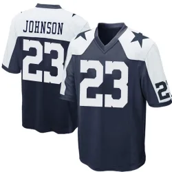 Men's Buddy Johnson Dallas Cowboys No.23 Game Throwback Jersey - Navy Blue