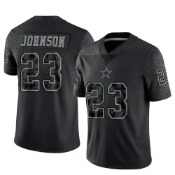 Men's Buddy Johnson Dallas Cowboys No.23 Limited Reflective Jersey - Black