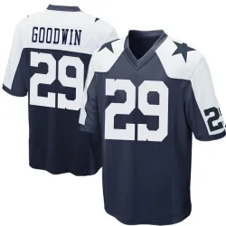Men's C.J. Goodwin Dallas Cowboys No.29 Game Throwback Jersey - Navy Blue