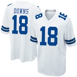 Men's Caleb Downs Dallas Cowboys No.18 Game Jersey - White