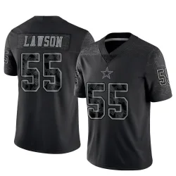 Men's Carl Lawson Dallas Cowboys No.55 Limited Reflective Jersey - Black