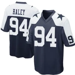 Men's Charles Haley Dallas Cowboys No.94 Game Throwback Jersey - Navy Blue