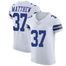 Men's Christian Matthew Dallas Cowboys No.37 Elite Vapor Untouchable Jersey - White
