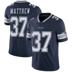 Men's Christian Matthew Dallas Cowboys No.37 Limited Team Color Vapor Untouchable Jersey - Navy