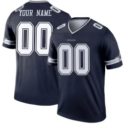 Men's Custom Dallas Cowboys No.00 Legend Jersey - Navy