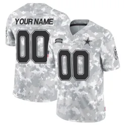 Men's Custom Dallas Cowboys No.00 Limited 2024 Salute to Service Jersey - Arctic Camo