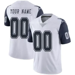 Men's Custom Dallas Cowboys No.00 Limited Color Rush Vapor Untouchable Jersey - White