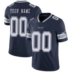 Men's Custom Dallas Cowboys No.00 Limited Team Color Vapor Untouchable Jersey - Navy