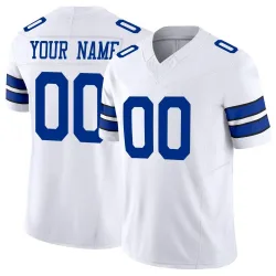 Men's Custom Dallas Cowboys No.00 Limited Vapor F.U.S.E. Jersey - White