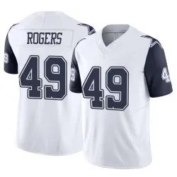 Men's DJ Rogers Dallas Cowboys No.49 Limited 2nd Alternate Vapor F.U.S.E. Jersey - White