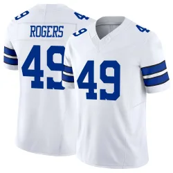 Men's DJ Rogers Dallas Cowboys No.49 Limited Vapor F.U.S.E. Jersey - White