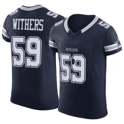 Men's D.J. Withers Dallas Cowboys No.59 Elite Vapor F.U.S.E. Jersey - Navy