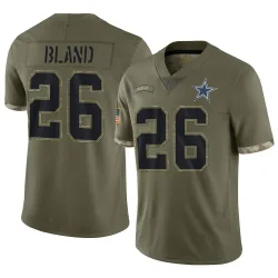 Men's DaRon Bland Dallas Cowboys No.26 Limited 2022 Salute To Service Jersey - Olive