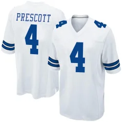 Men's Dak Prescott Dallas Cowboys No.4 Game Jersey - White