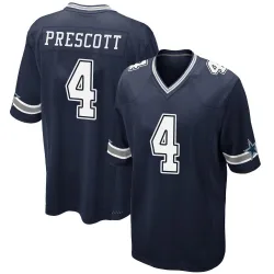 Men's Dak Prescott Dallas Cowboys No.4 Game Team Color Jersey - Navy
