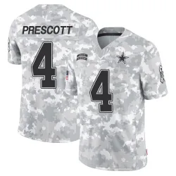 Men's Dak Prescott Dallas Cowboys No.4 Limited 2024 Salute to Service Jersey - Arctic Camo