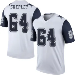 Men's Dakoda Shepley Dallas Cowboys No.64 Legend Color Rush Jersey - White