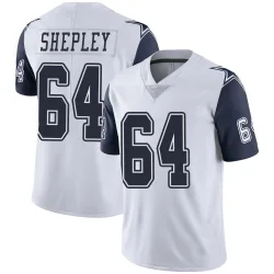 Men's Dakoda Shepley Dallas Cowboys No.64 Limited Color Rush Vapor Untouchable Jersey - White