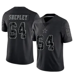 Men's Dakoda Shepley Dallas Cowboys No.64 Limited Reflective Jersey - Black