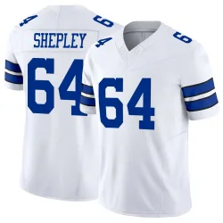 Men's Dakoda Shepley Dallas Cowboys No.64 Limited Vapor F.U.S.E. Jersey - White