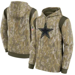 Men's Dallas Cowboys No. 2021 Salute to Service Therma Performance Pullover Hoodie - Camo