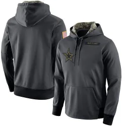 Men's Dallas Cowboys No. Salute to Service Player Performance Hoodie - Anthracite
